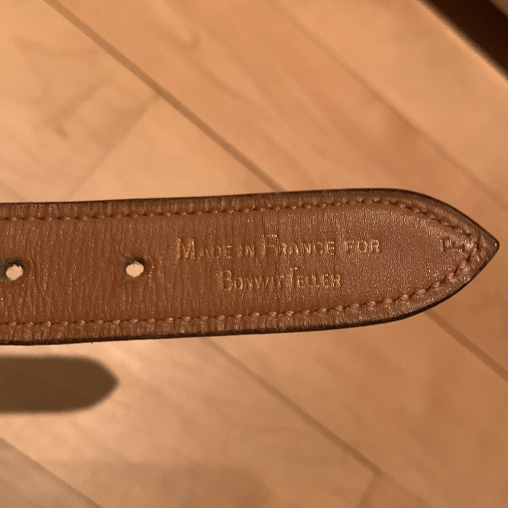 Hermes Brown Leather Belt with Gold Buckle - Picture 5 of 9
